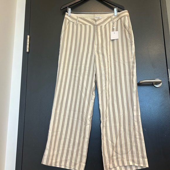 Part Two NWT size 12 (42)Elegant Cream and Black Flare/wide Pants with stripes - Picture 13 of 16